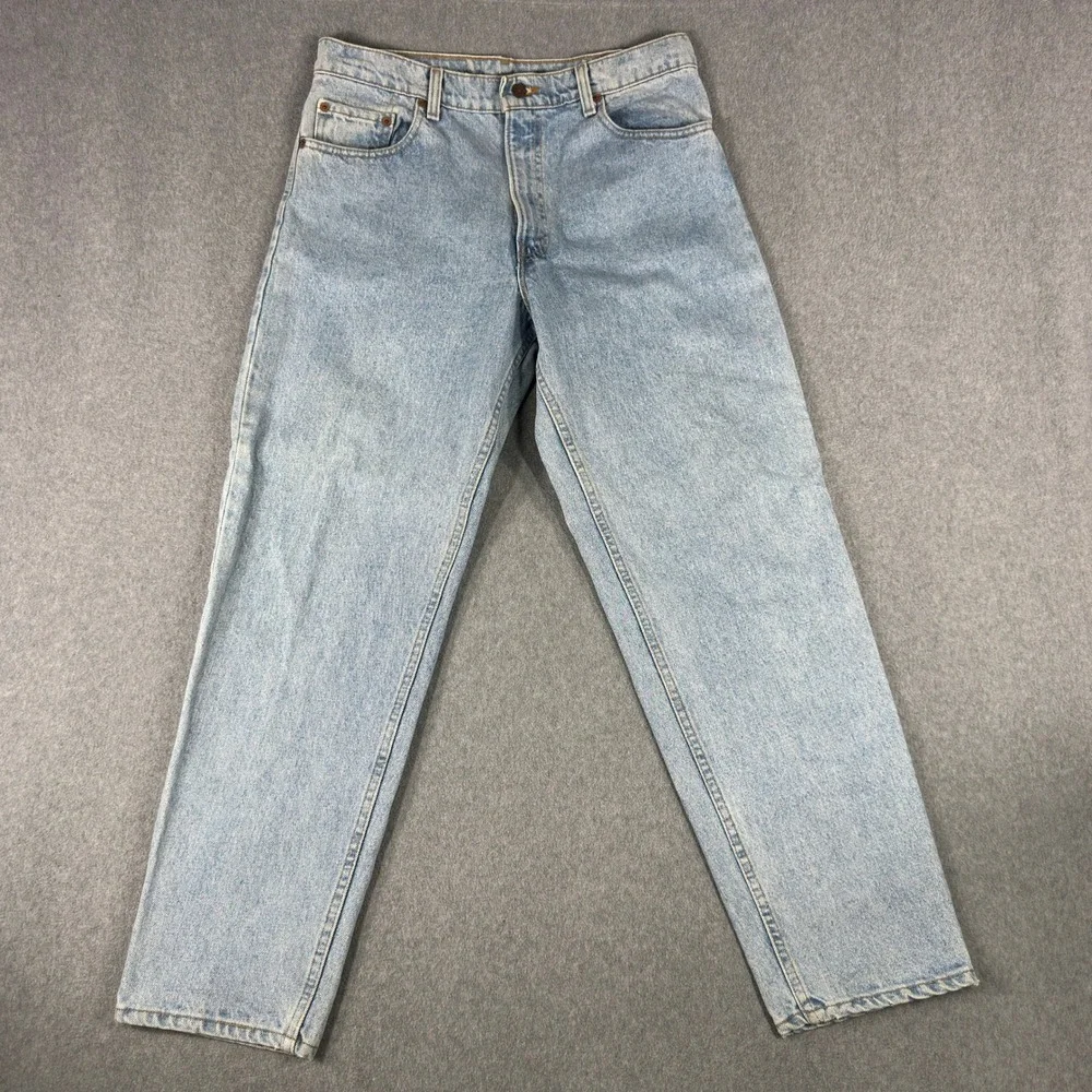 Vintage Levi's 550 Men's 34x30 Jeans USA Made 90s Tapered Leg Light Wash
